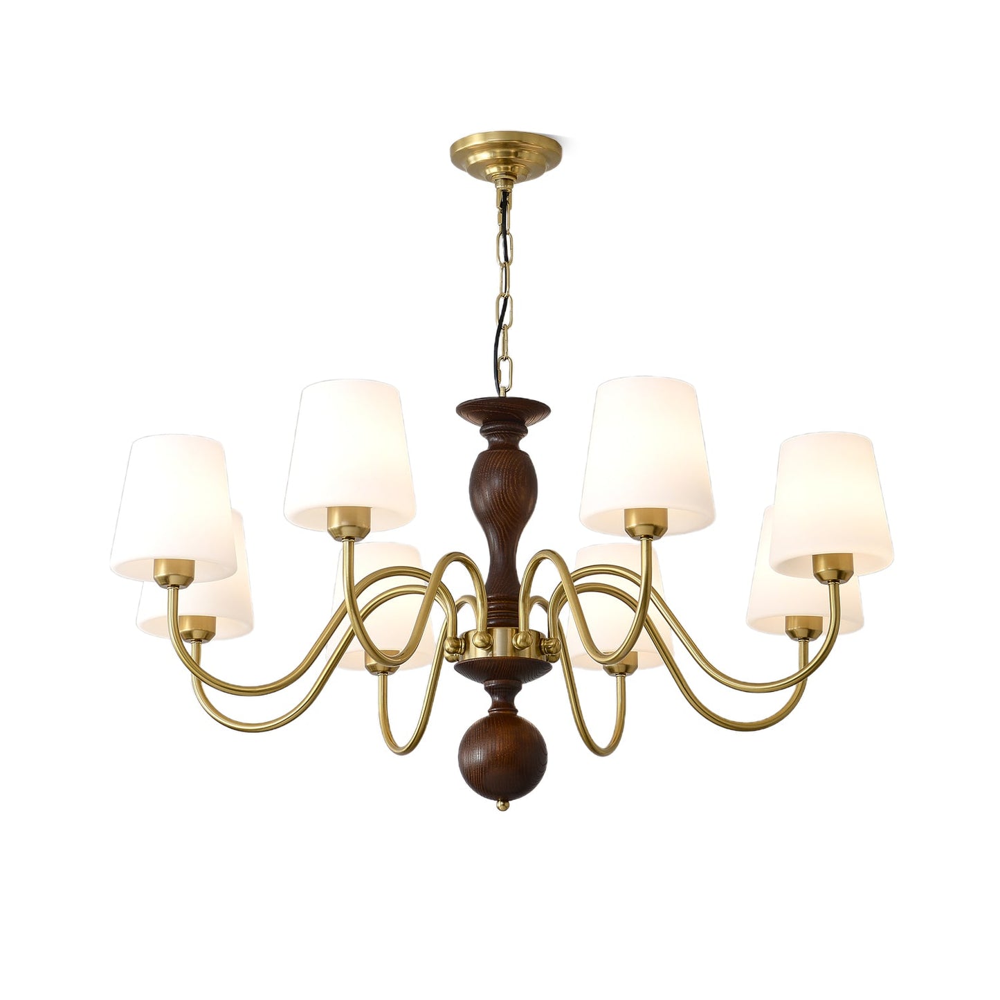 Grove Haven Chandelier - Elegant Design with Adjustable Height & LED B