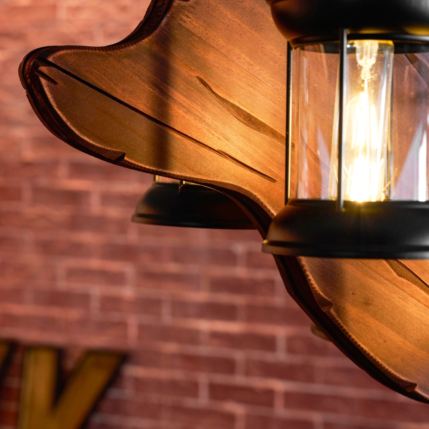 Guitar Pendant Light - Adjustable Height, Vintage Design, Warm Glow