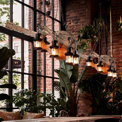 Guitar Pendant Light - Adjustable Height, Vintage Design, Warm Glow