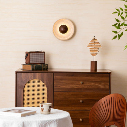 Halo Travertine Wall Light - Energy Efficient, Modern Design, Soft Glo