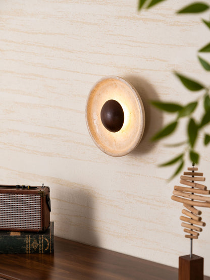 Halo Travertine Wall Light - Energy Efficient, Modern Design, Soft Glo