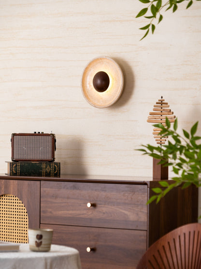 Halo Travertine Wall Light - Energy Efficient, Modern Design, Soft Glo