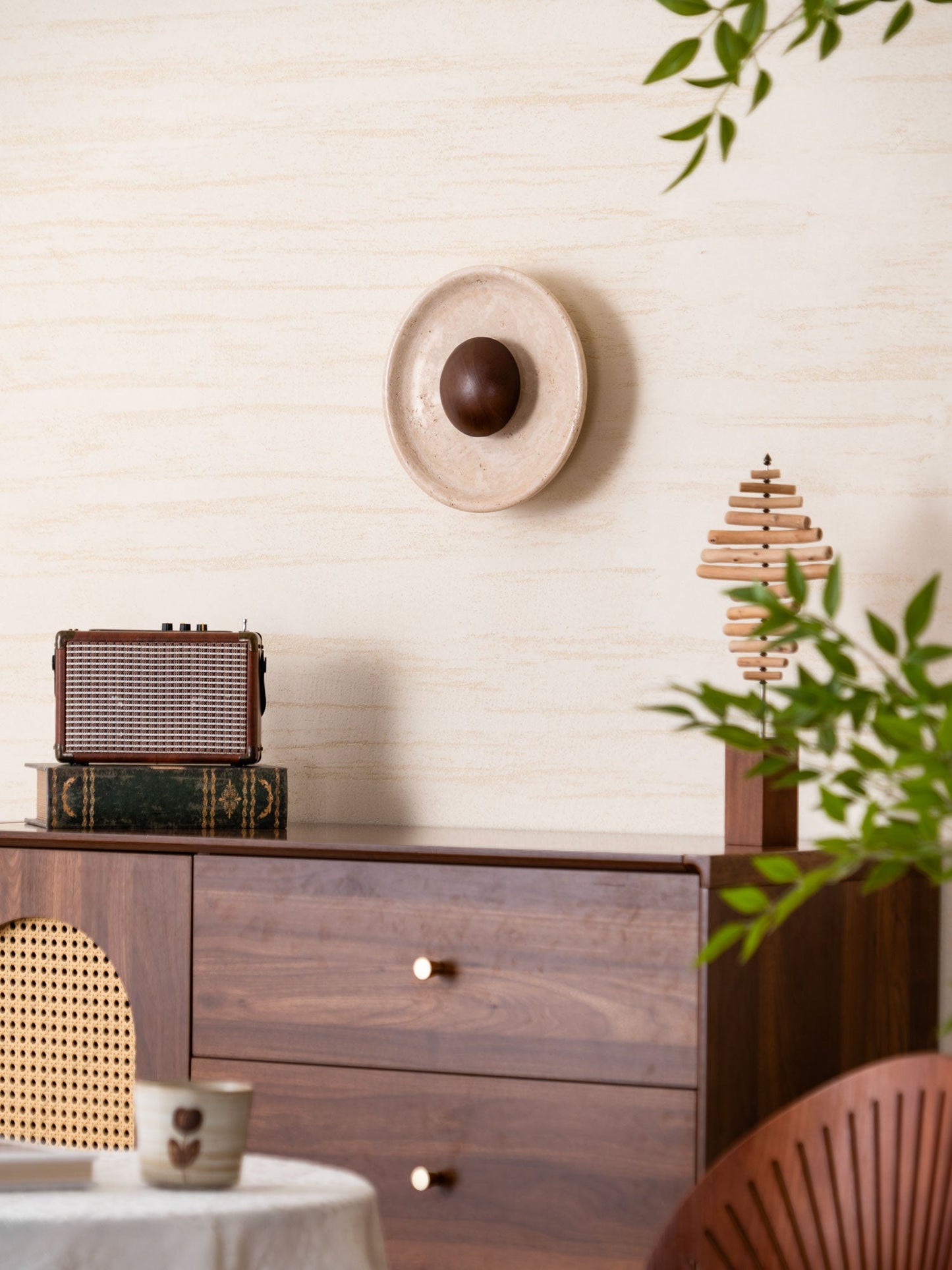 Halo Travertine Wall Light - Energy Efficient, Modern Design, Soft Glo
