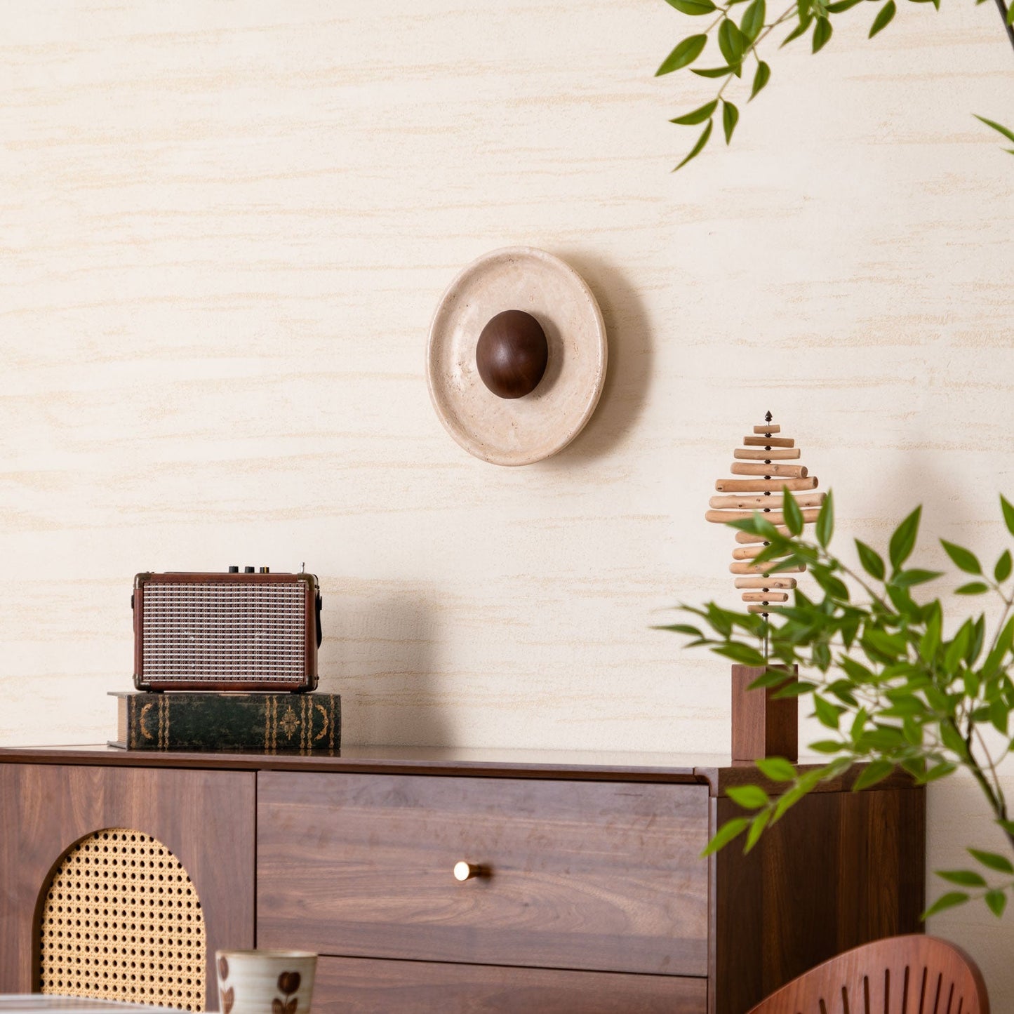 Halo Travertine Wall Light - Energy Efficient, Modern Design, Soft Glo