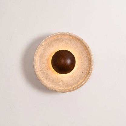 Halo Travertine Wall Light - Energy Efficient, Modern Design, Soft Glo