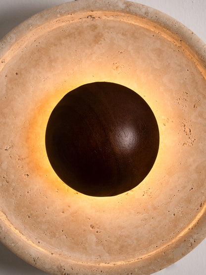 Halo Travertine Wall Light - Energy Efficient, Modern Design, Soft Glo