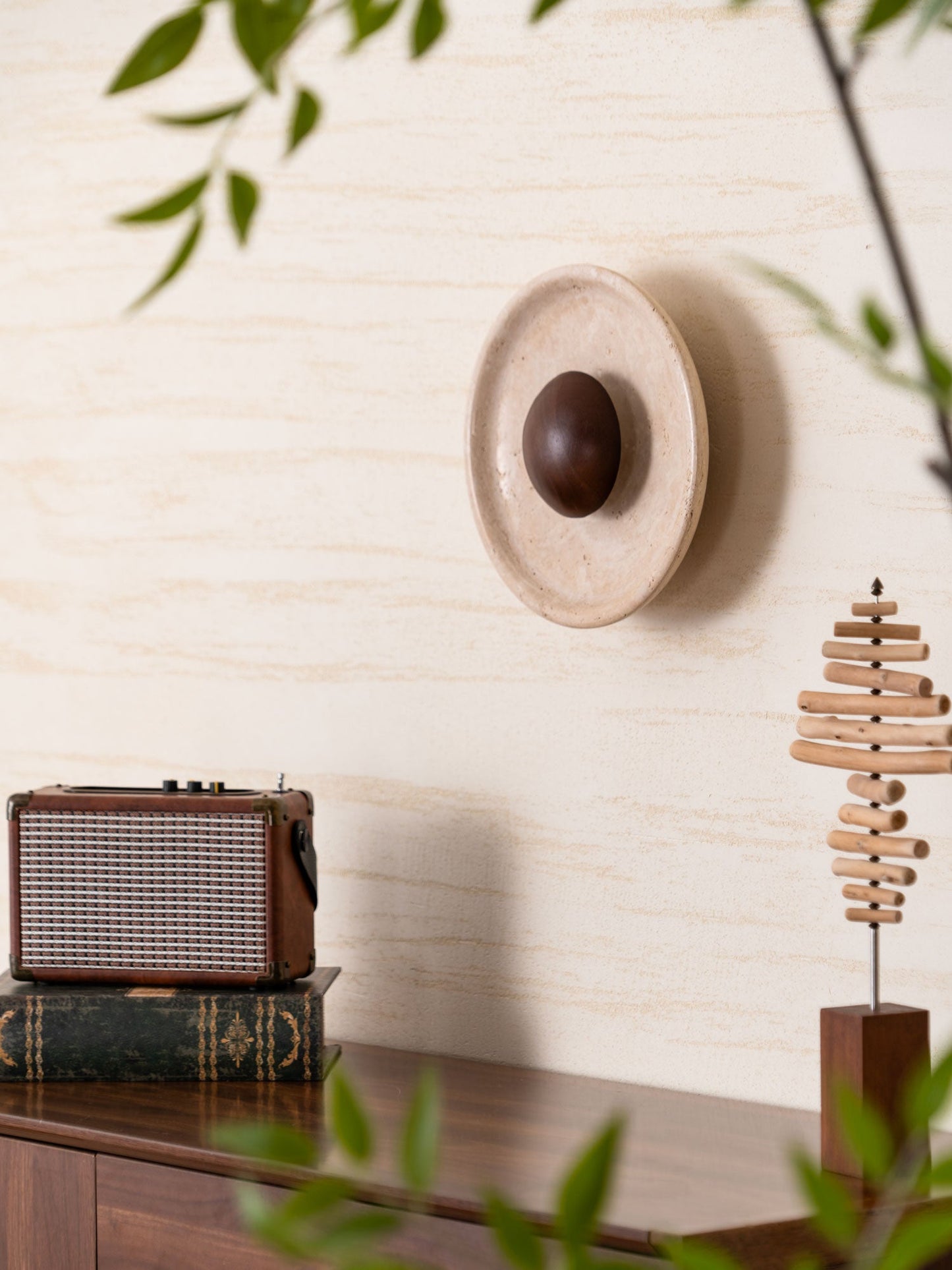 Halo Travertine Wall Light - Energy Efficient, Modern Design, Soft Glo