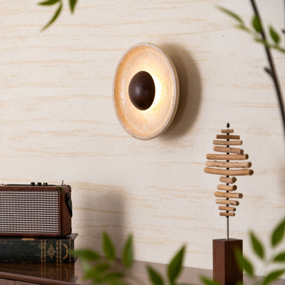 Halo Travertine Wall Light - Energy Efficient, Modern Design, Soft Glo