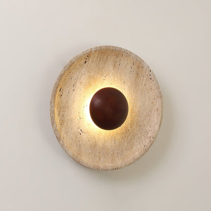 Halo Travertine Wall Light - Energy Efficient, Modern Design, Soft Glo