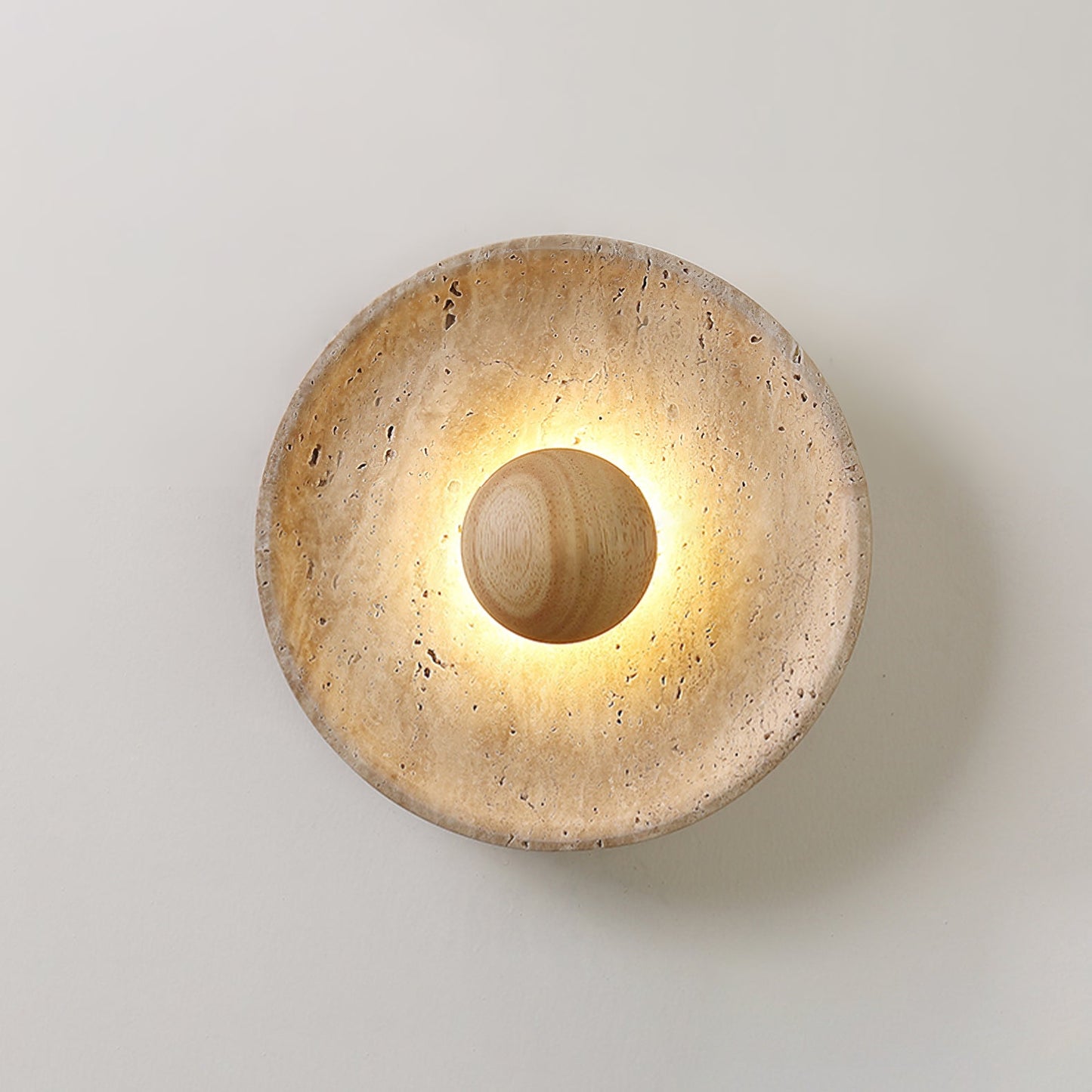 Halo Travertine Wall Light - Energy Efficient, Modern Design, Soft Glo