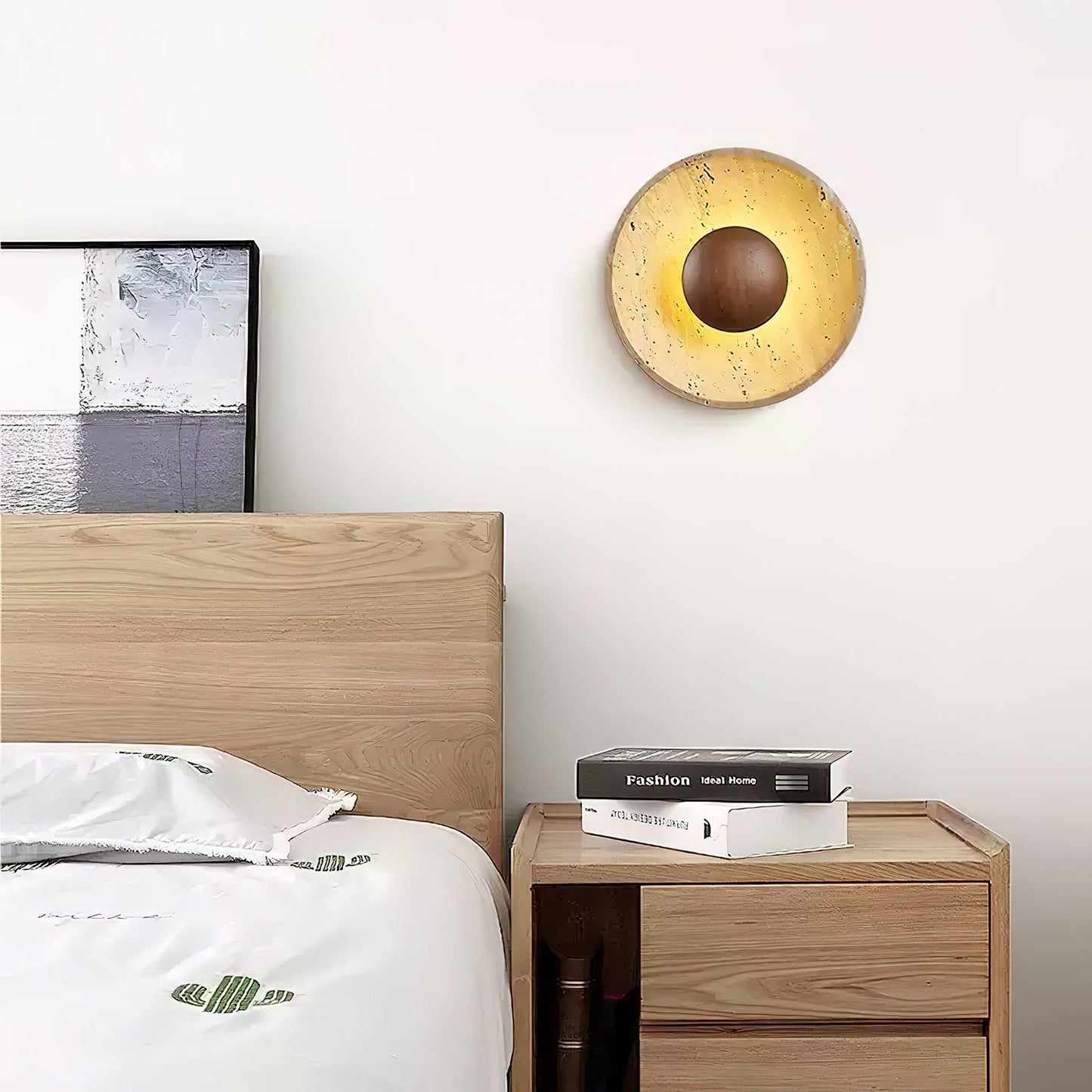 Halo Travertine Wall Light - Energy Efficient, Modern Design, Soft Glo