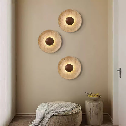 Halo Travertine Wall Light - Energy Efficient, Modern Design, Soft Glo