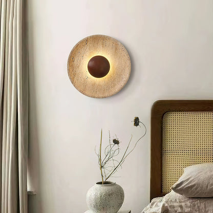 Halo Travertine Wall Light - Energy Efficient, Modern Design, Soft Glo