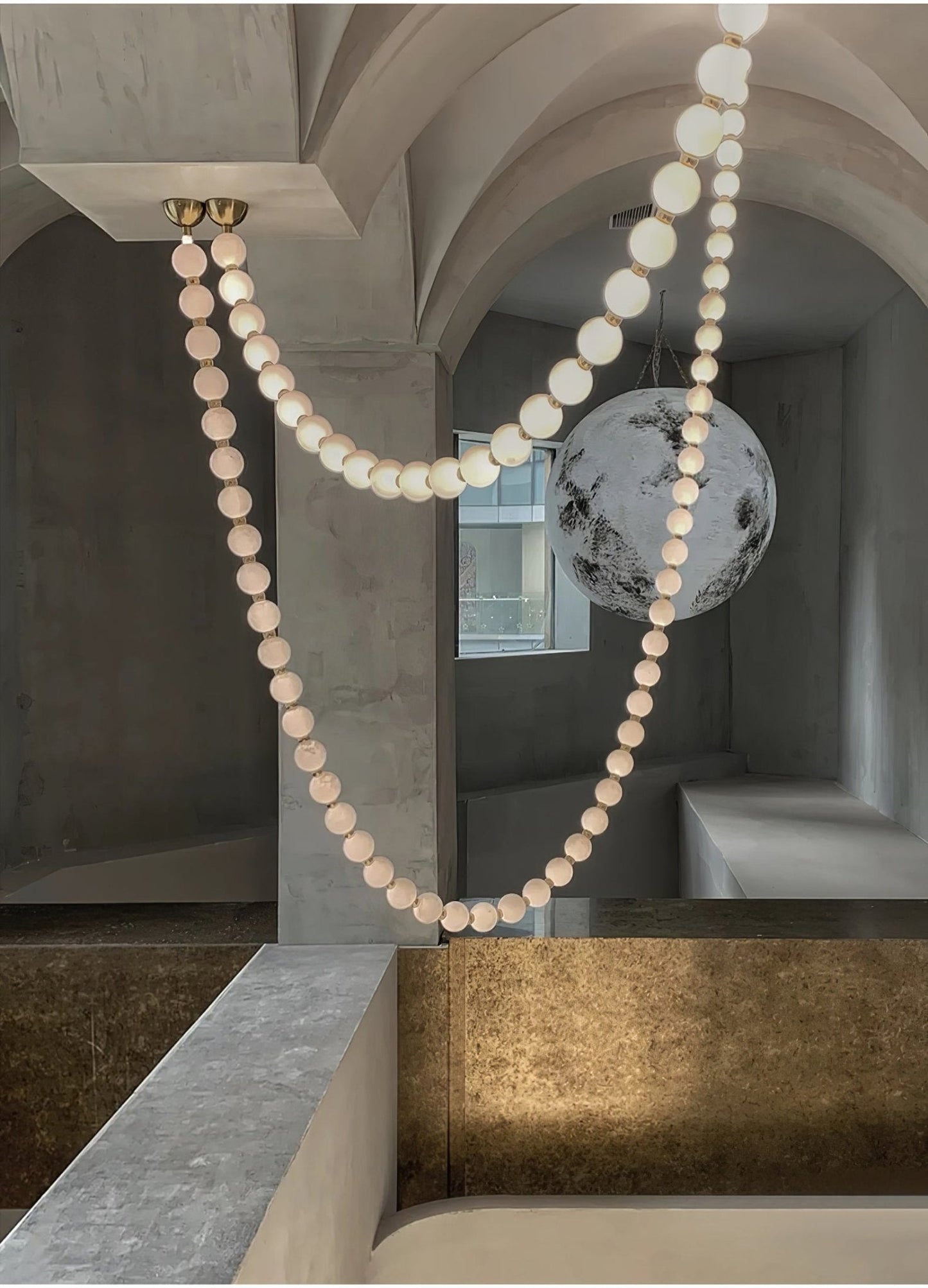 Halti Acrylic Chandelier Necklace - Elegant Design, Lightweight & Dura