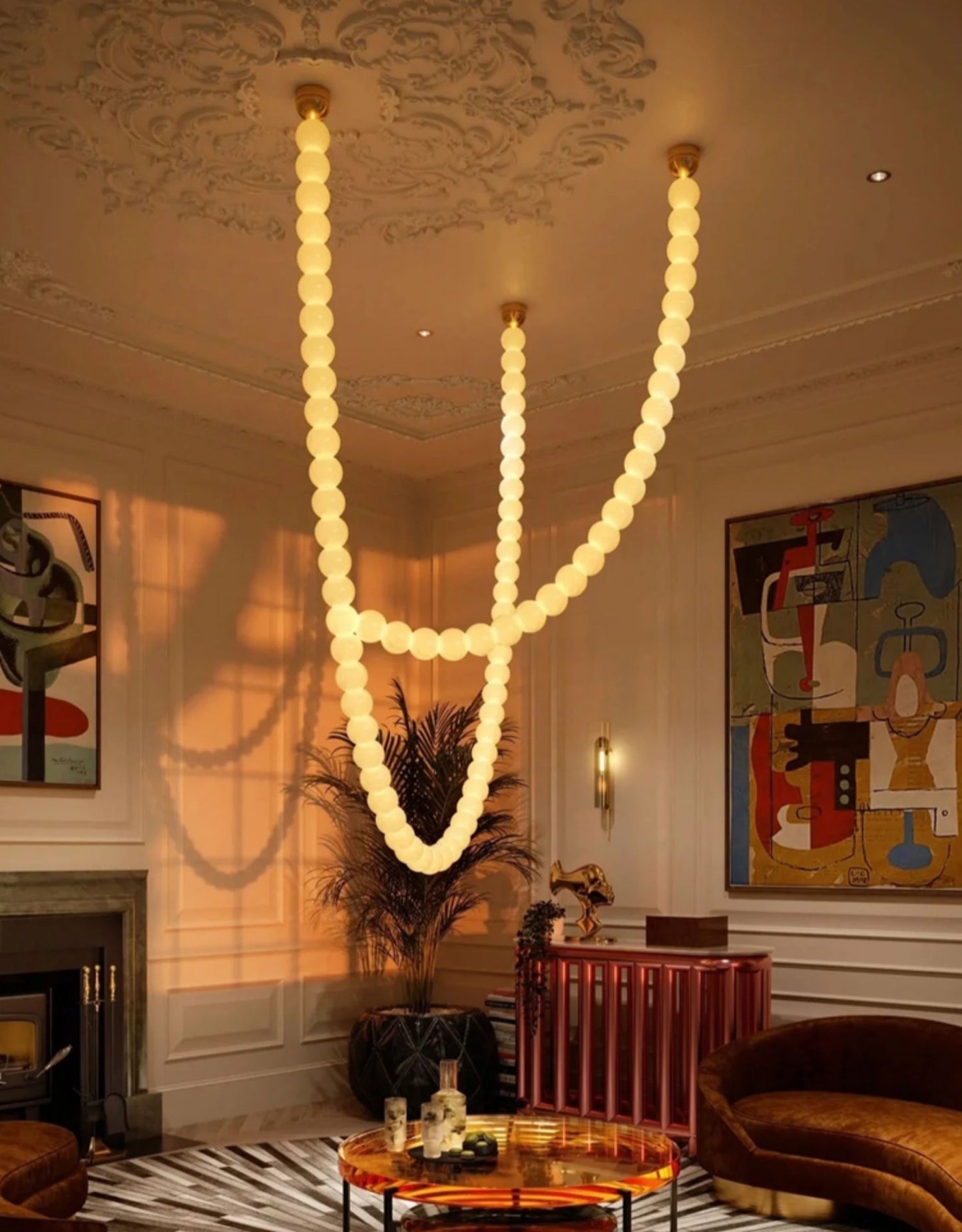 Halti Acrylic Chandelier Necklace - Elegant Design, Lightweight & Dura
