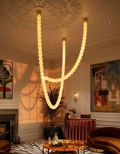 Halti Acrylic Chandelier Necklace - Elegant Design, Lightweight & Dura