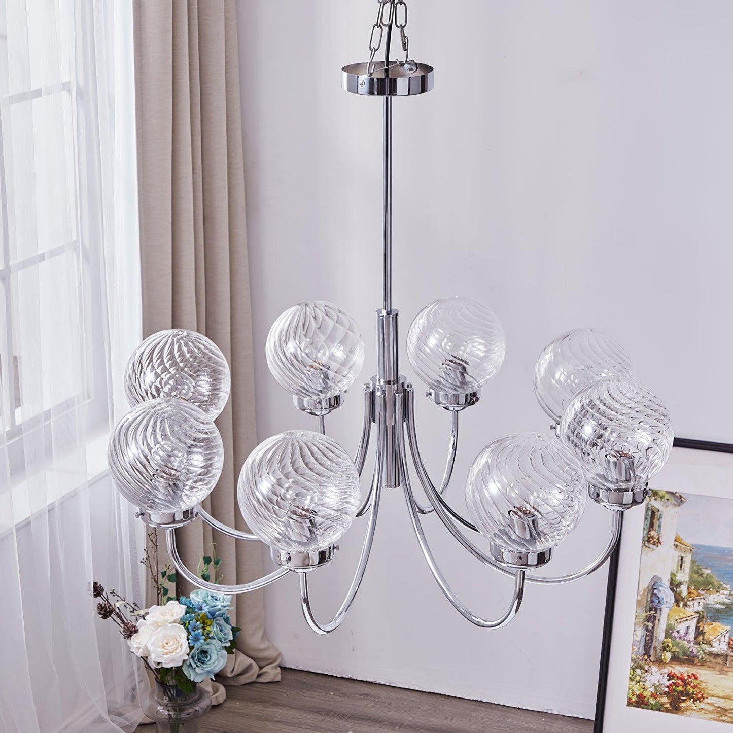 Hamilton Chandelier - Elegant Lighting Fixture with Adjustable Height