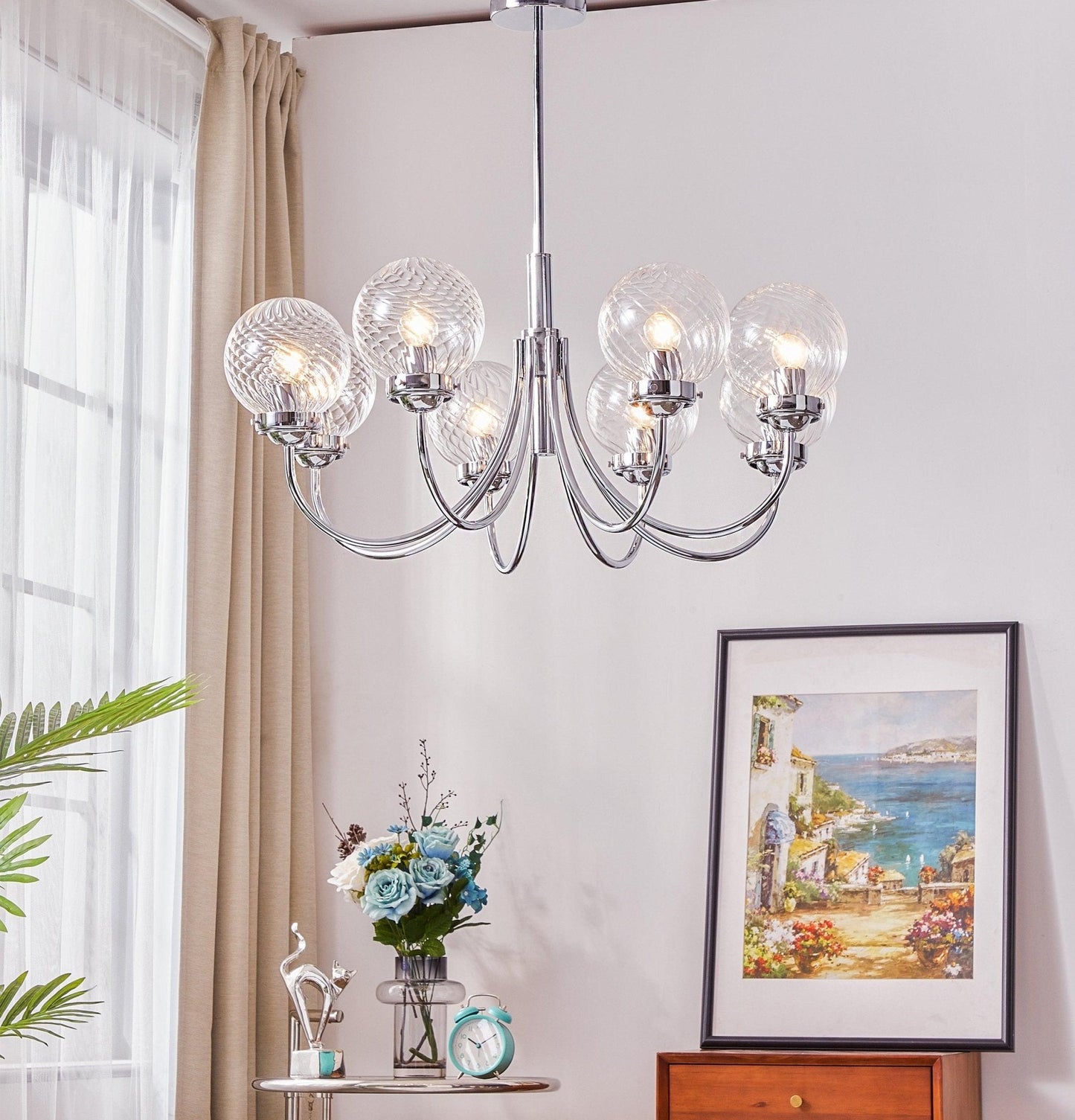 Hamilton Chandelier - Elegant Lighting Fixture with Adjustable Height
