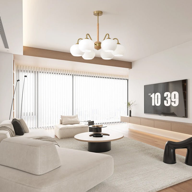 Elegant Crystal Chandelier - Dimmable Lighting, Easy Installation