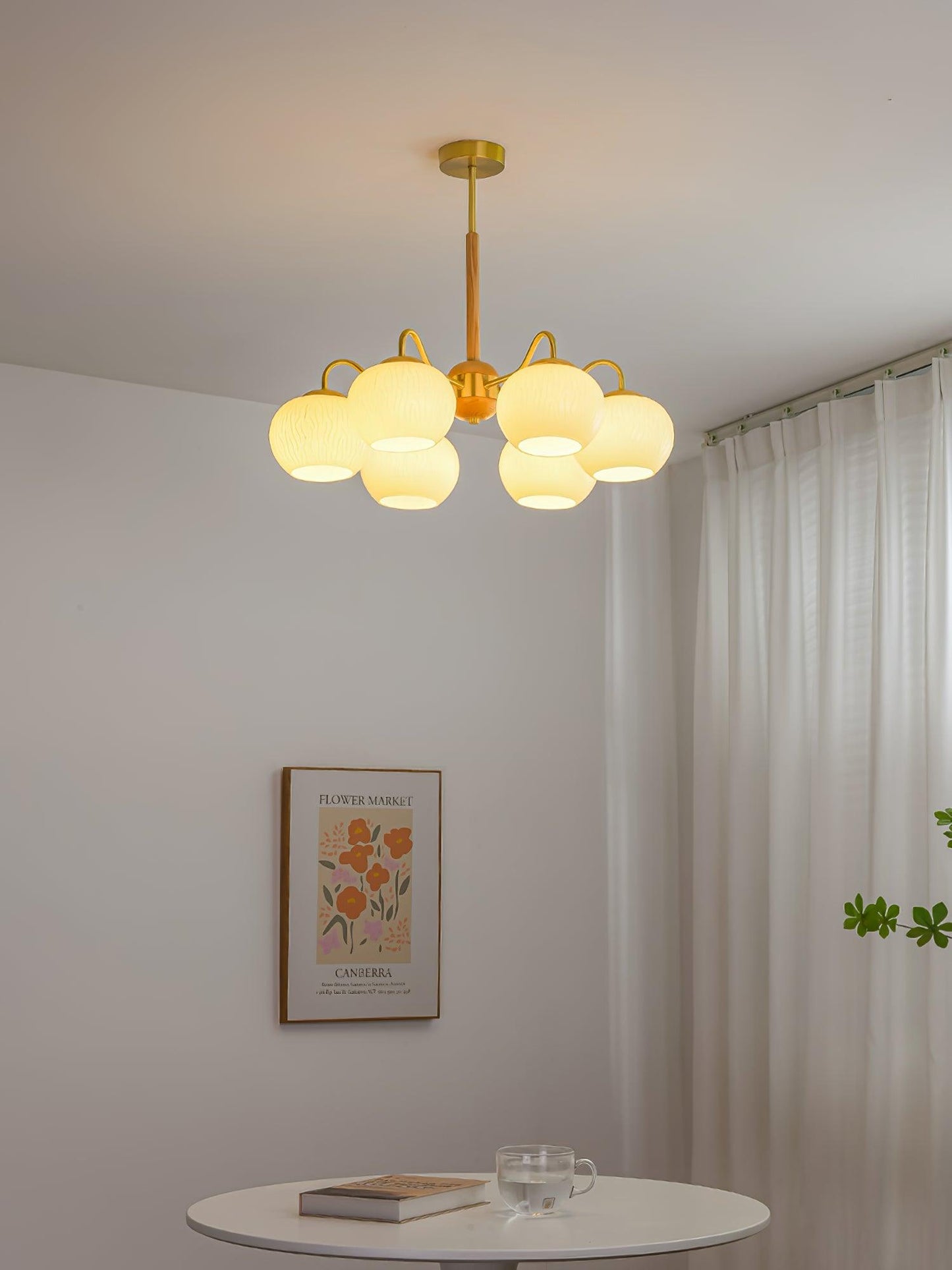 Elegant Crystal Chandelier - Dimmable Lighting, Easy Installation