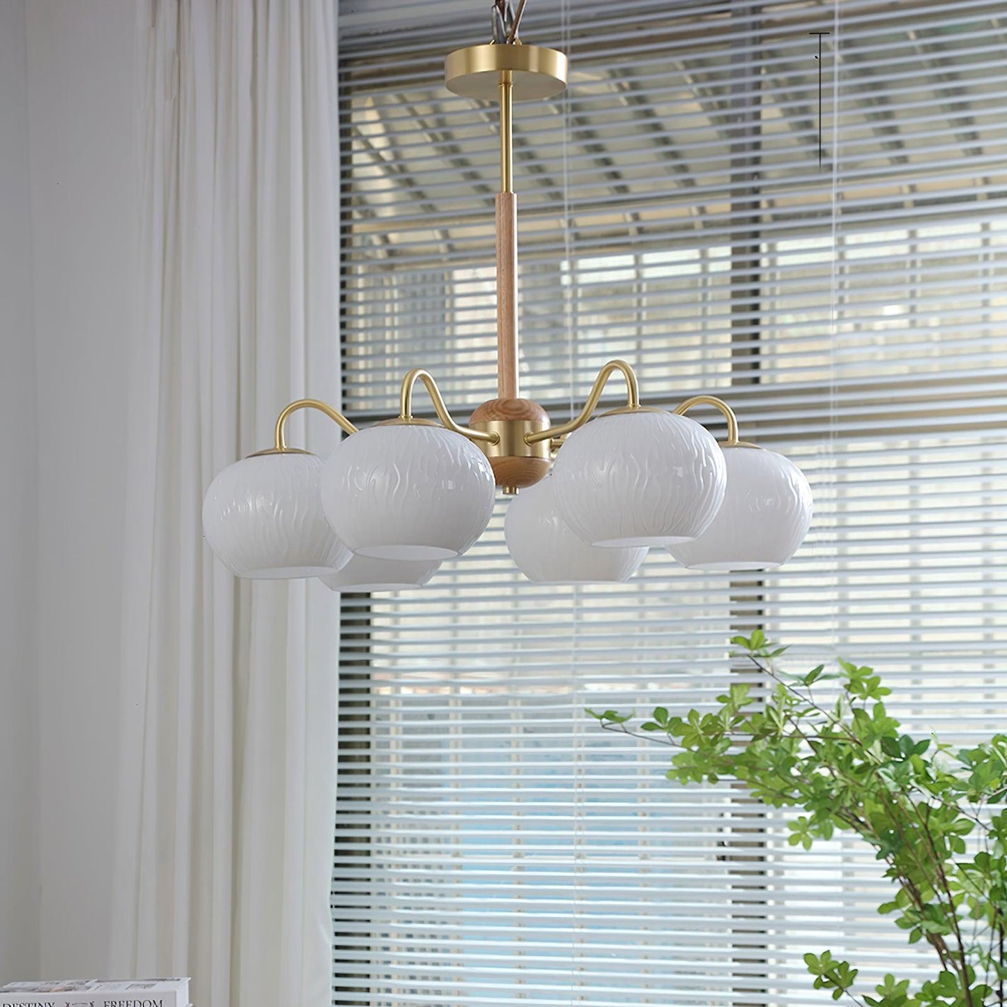 Elegant Crystal Chandelier - Dimmable Lighting, Easy Installation