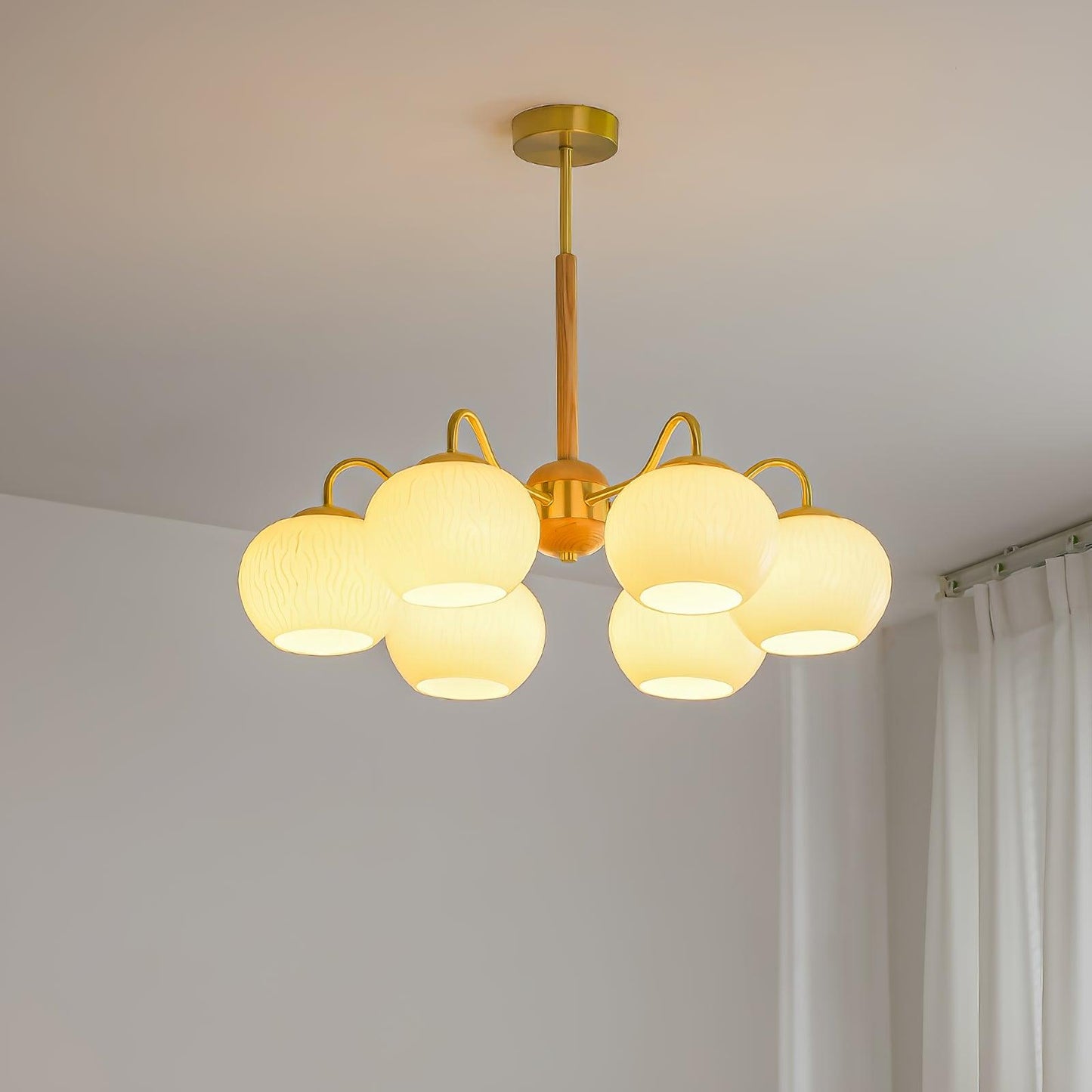 Elegant Crystal Chandelier - Dimmable Lighting, Easy Installation