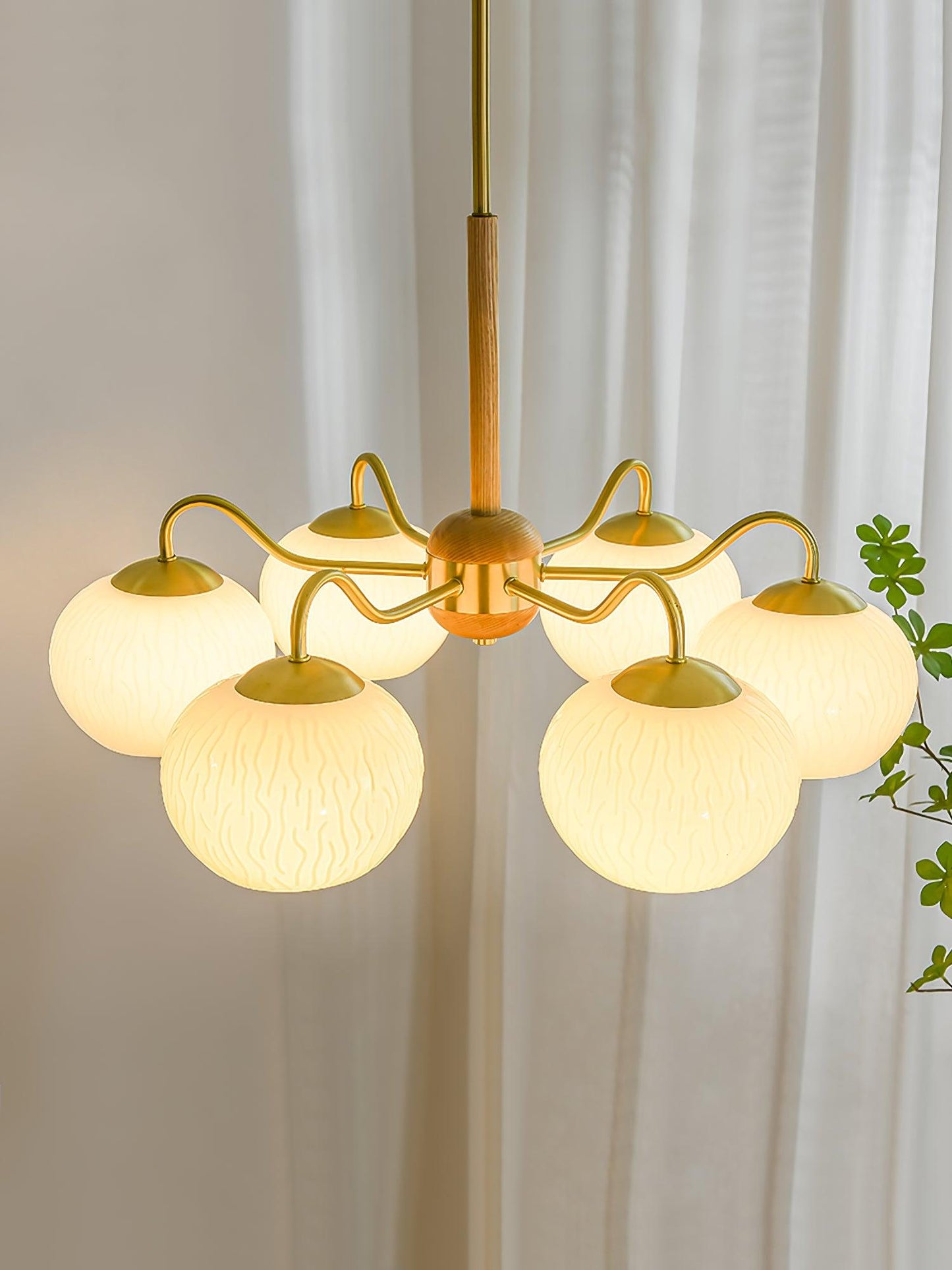 Elegant Crystal Chandelier - Dimmable Lighting, Easy Installation