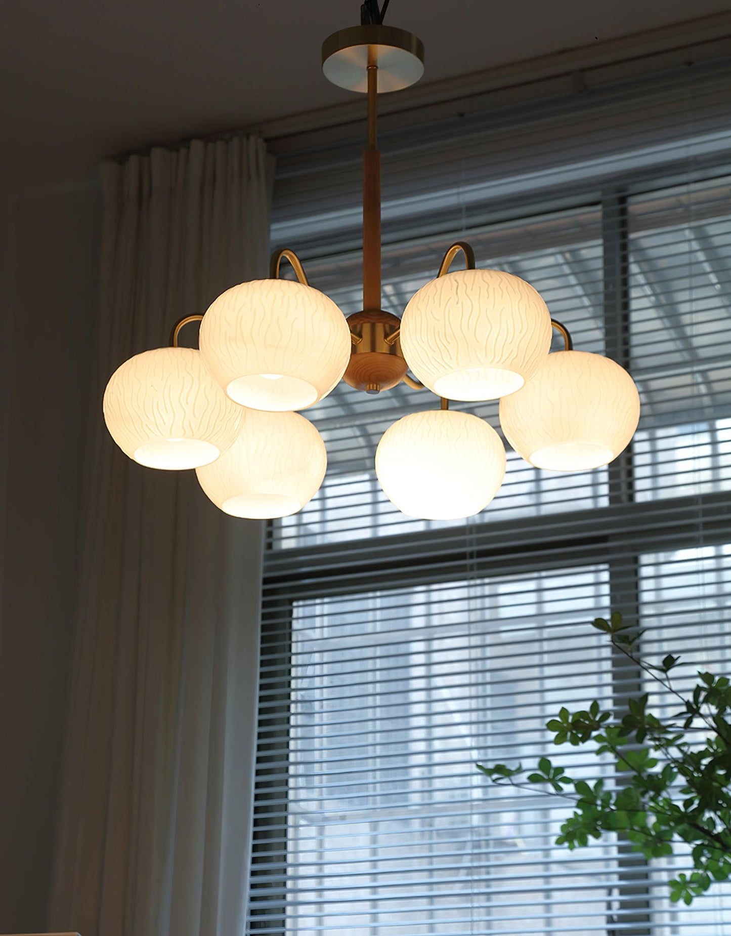 Elegant Crystal Chandelier - Dimmable Lighting, Easy Installation