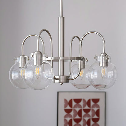 Elegant Hansford Chandelier with Adjustable Arms and Crystal Accents