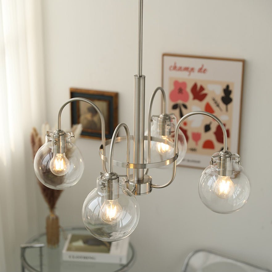 Elegant Hansford Chandelier with Adjustable Arms and Crystal Accents