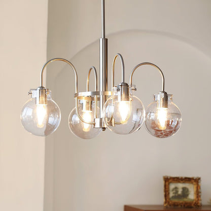 Elegant Hansford Chandelier with Adjustable Arms and Crystal Accents