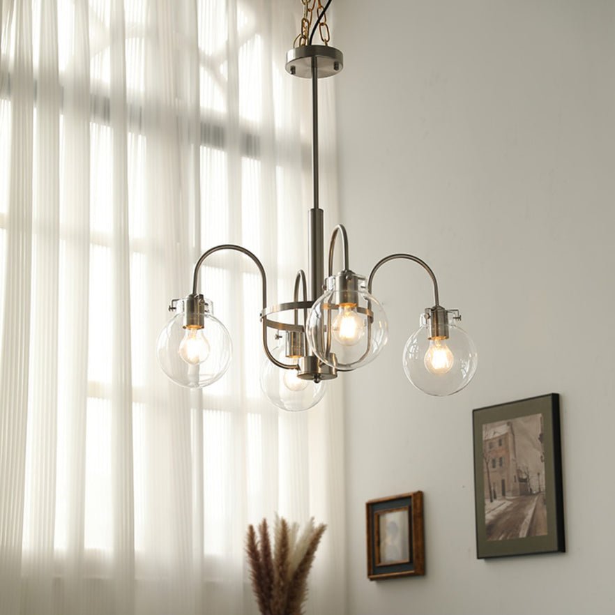 Elegant Hansford Chandelier with Adjustable Arms and Crystal Accents