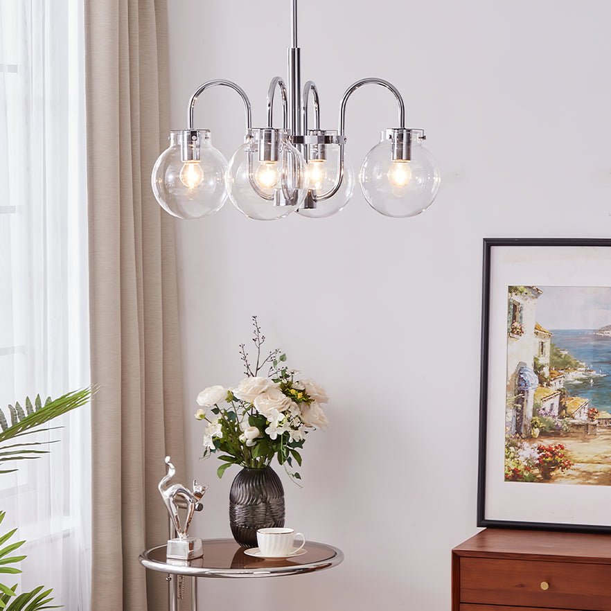Elegant Hansford Chandelier with Adjustable Arms and Crystal Accents