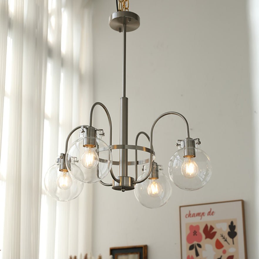 Elegant Hansford Chandelier with Adjustable Arms and Crystal Accents