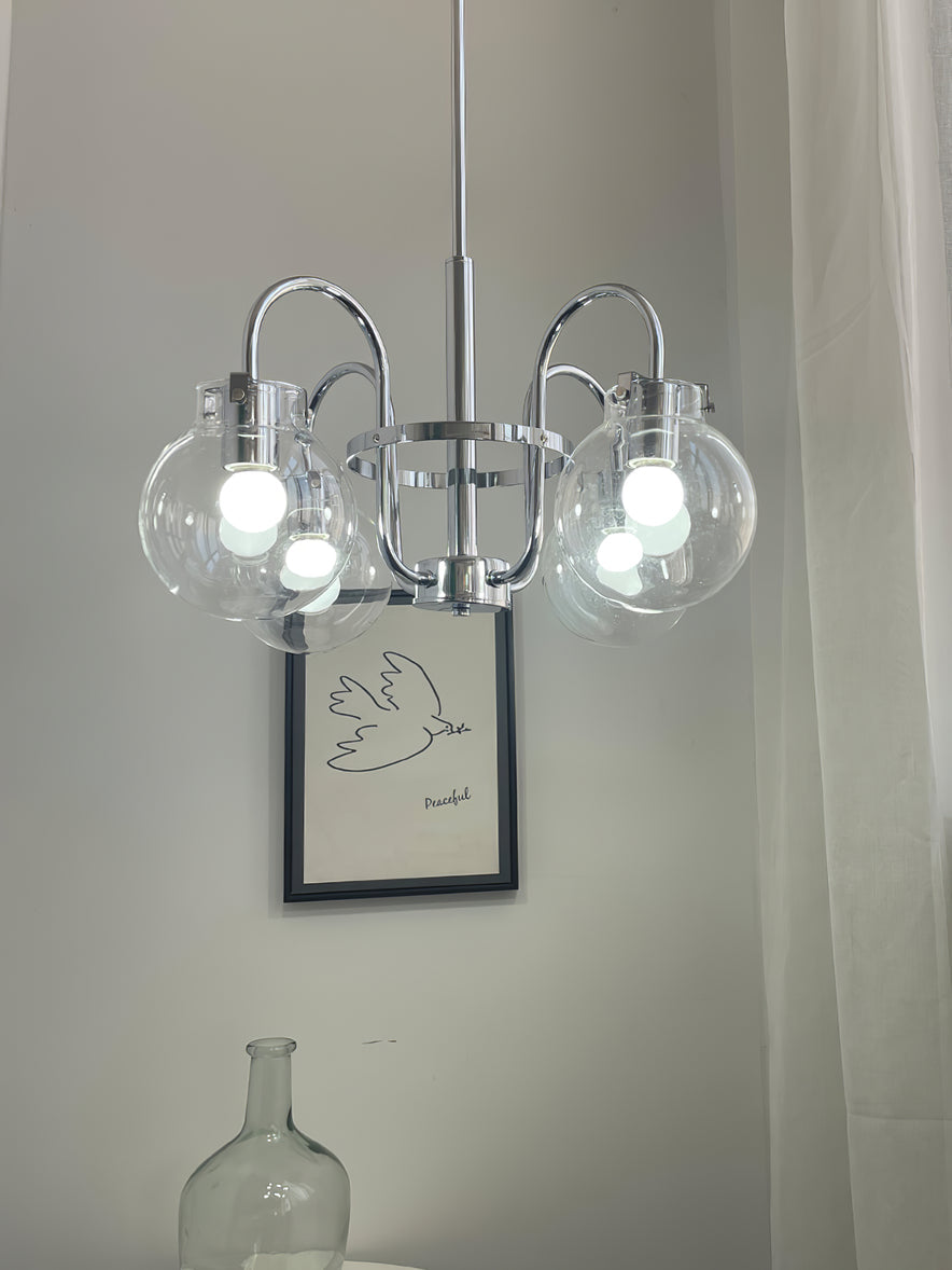 Elegant Hansford Chandelier with Adjustable Arms and Crystal Accents