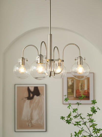Elegant Hansford Chandelier with Adjustable Arms and Crystal Accents