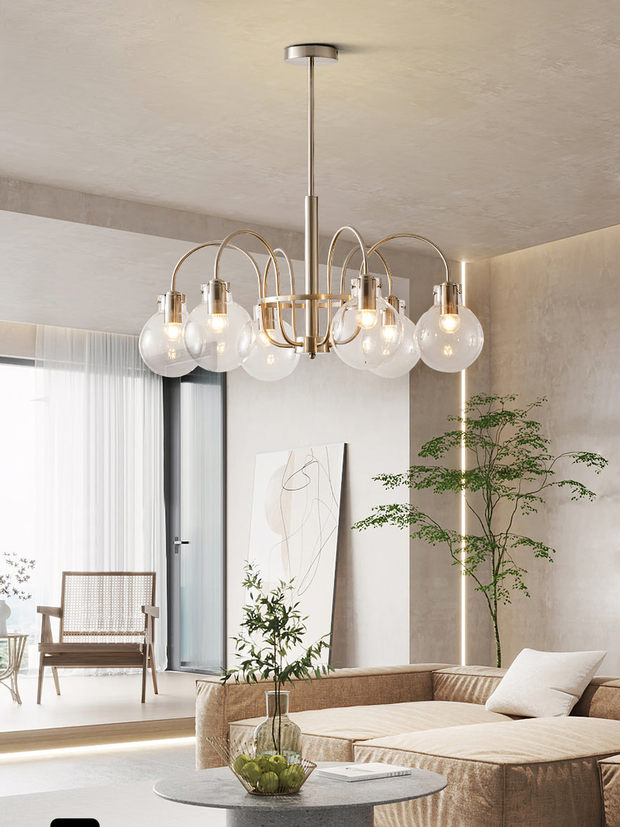 Elegant Hansford Chandelier with Adjustable Arms and Crystal Accents