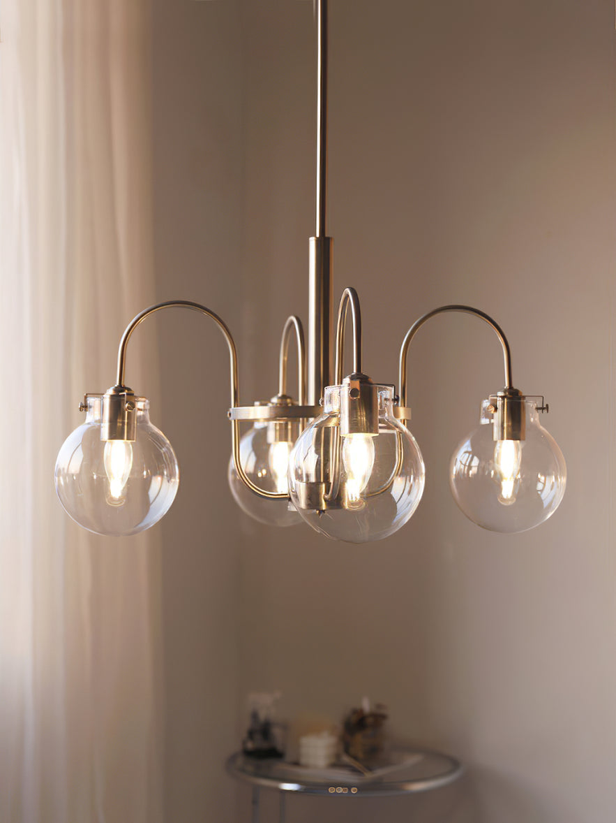 Elegant Hansford Chandelier with Adjustable Arms and Crystal Accents