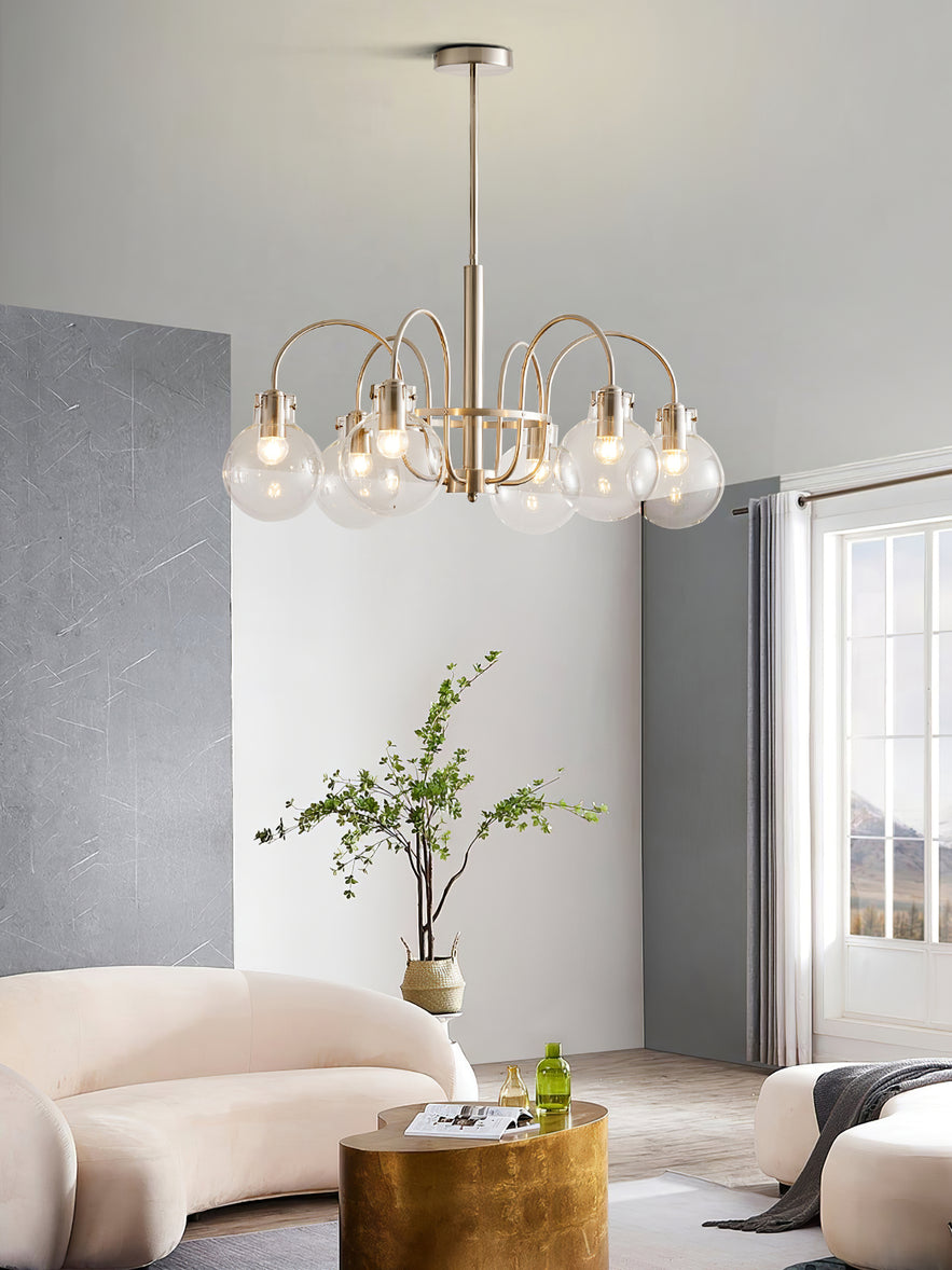 Elegant Hansford Chandelier with Adjustable Arms and Crystal Accents