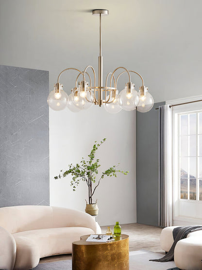Elegant Hansford Chandelier with Adjustable Arms and Crystal Accents