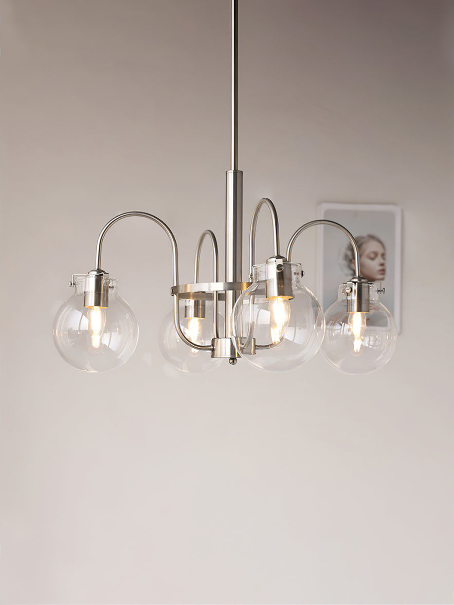 Elegant Hansford Chandelier with Adjustable Arms and Crystal Accents