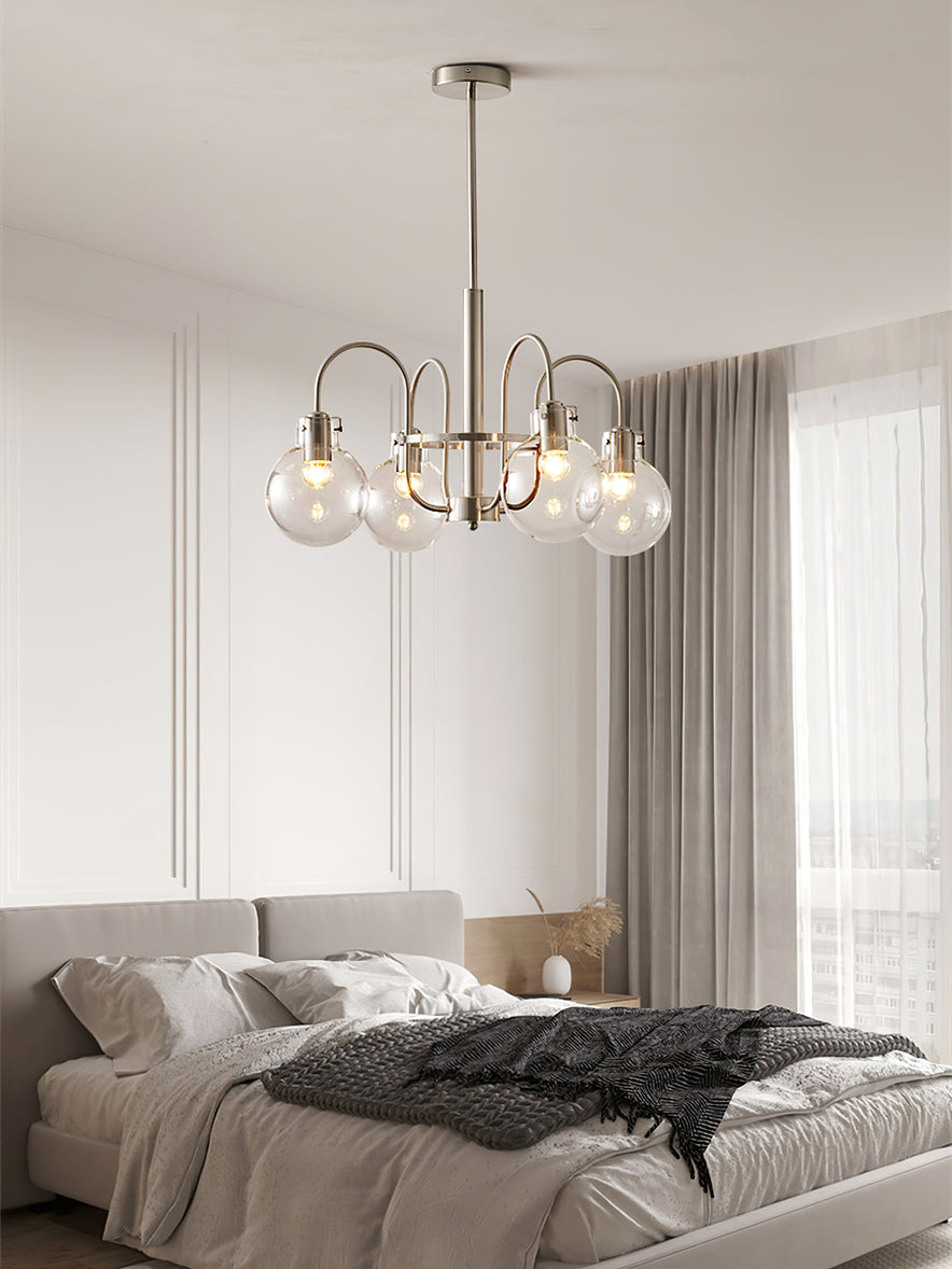 Elegant Hansford Chandelier with Adjustable Arms and Crystal Accents