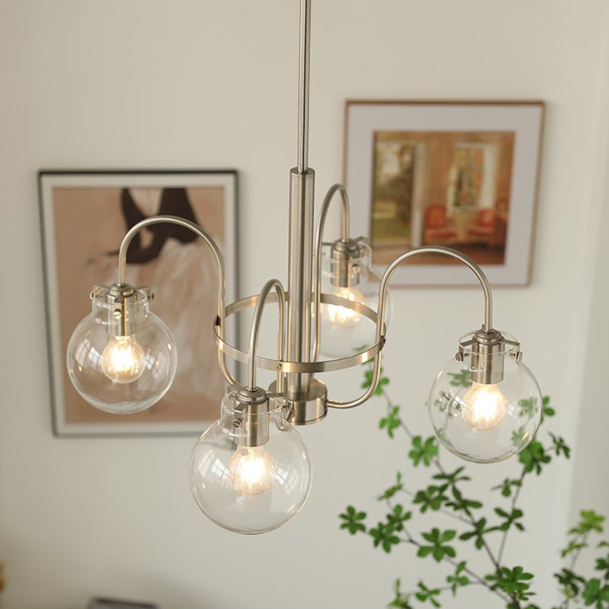Elegant Hansford Chandelier with Adjustable Arms and Crystal Accents