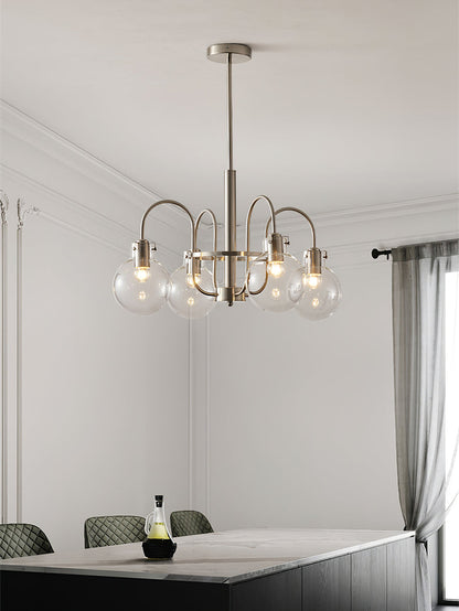 Elegant Hansford Chandelier with Adjustable Arms and Crystal Accents