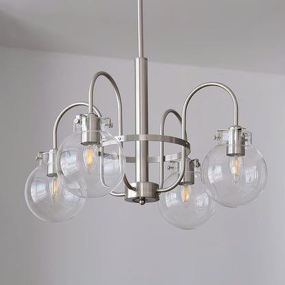 Elegant Hansford Chandelier with Adjustable Arms and Crystal Accents