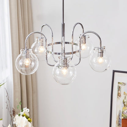Elegant Hansford Chandelier with Adjustable Arms and Crystal Accents