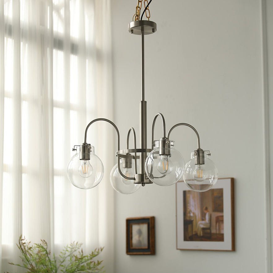 Elegant Hansford Chandelier with Adjustable Arms and Crystal Accents