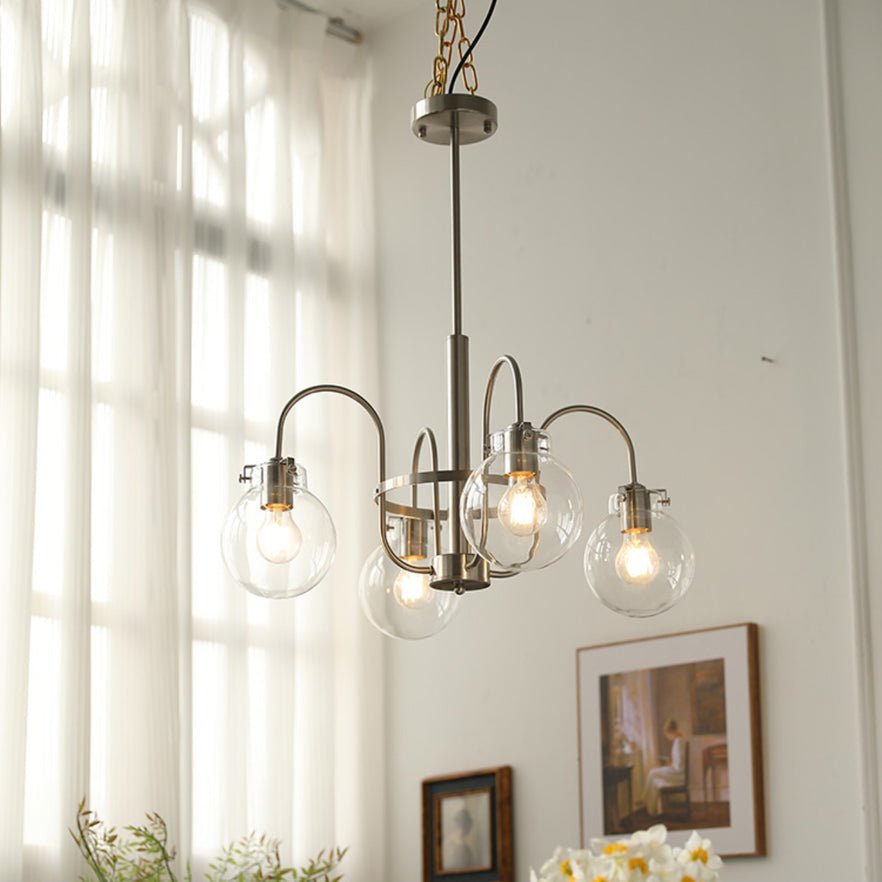 Elegant Hansford Chandelier with Adjustable Arms and Crystal Accents