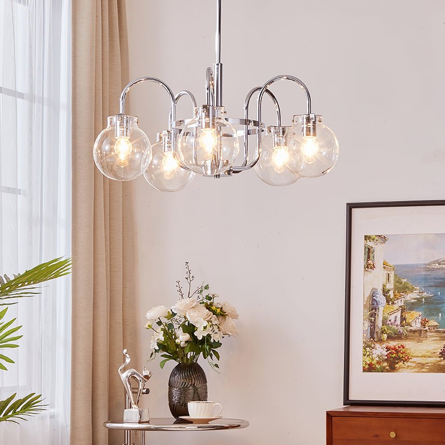 Elegant Hansford Chandelier with Adjustable Arms and Crystal Accents