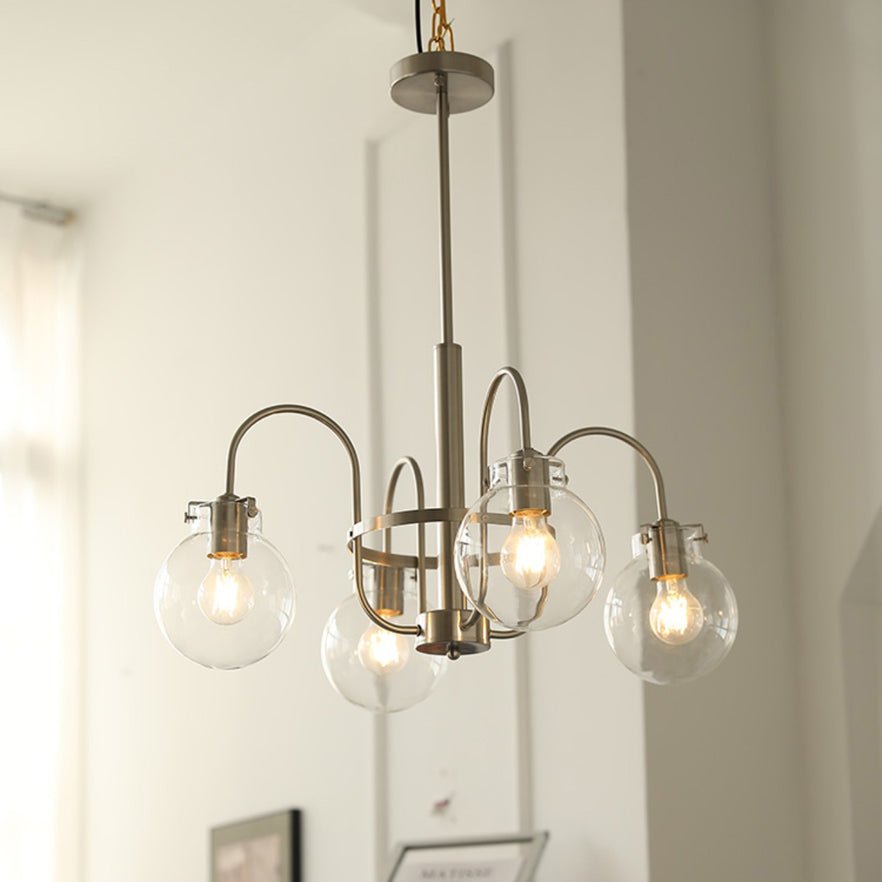 Elegant Hansford Chandelier with Adjustable Arms and Crystal Accents